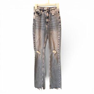 Zara Premium Crafted Denim Jeans Sz 2 / 34 — Distressed Split Hem